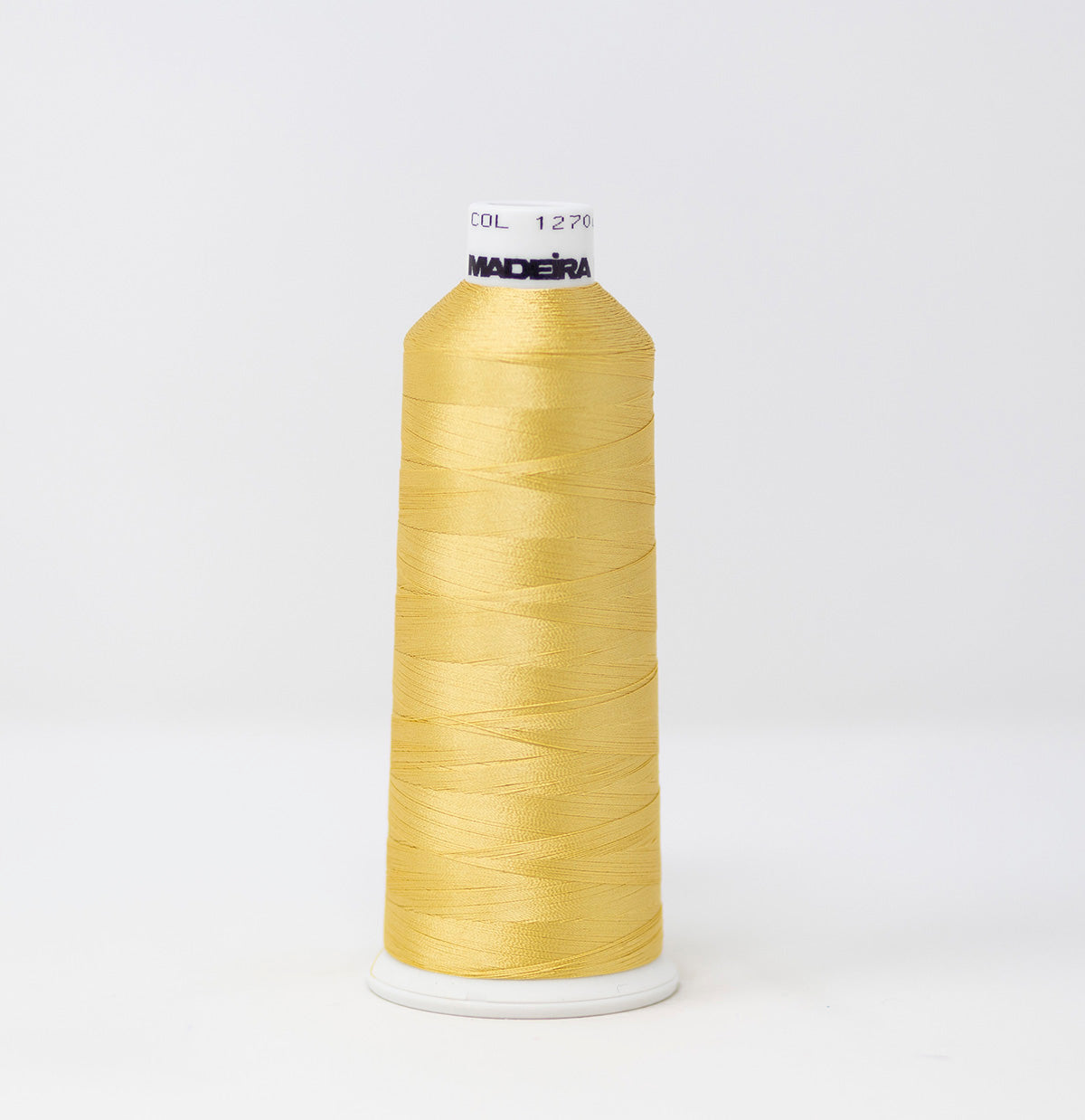 #910-1270 5,500 yard cone of #40 weight Sawdust Rayon machine embroidery thread.