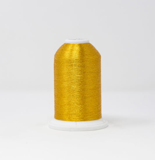 4 Cones of Antique Gold Metallic Machine Embroidery Thread